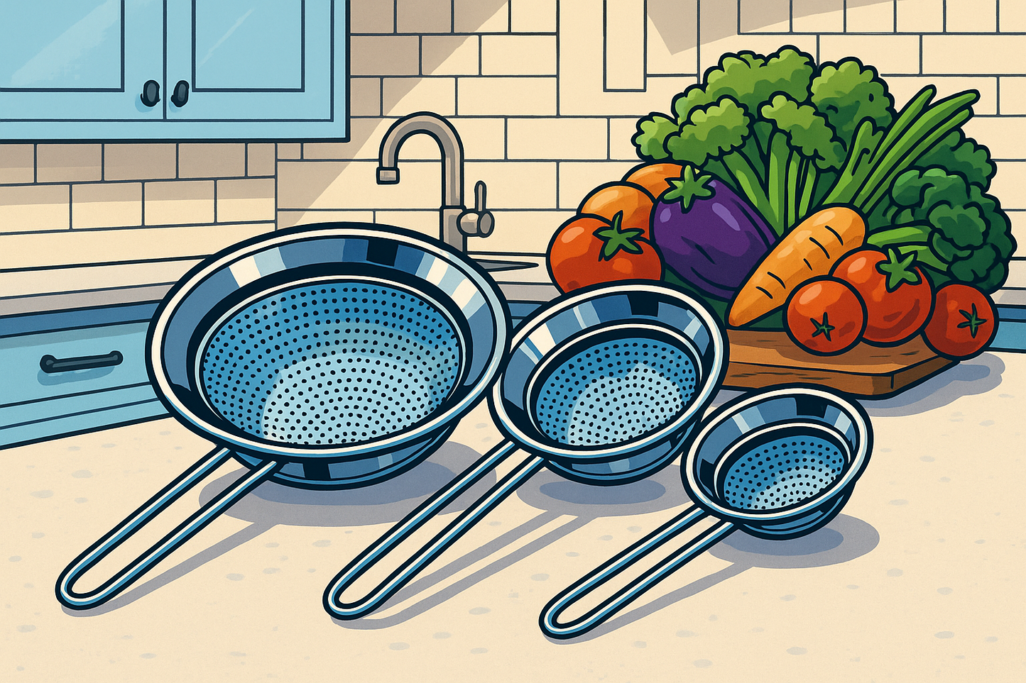 3-Piece Stainless Steel Fine Mesh Strainer Set