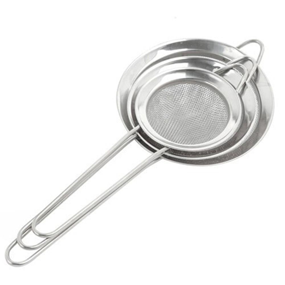 3-Piece Stainless Steel Fine Mesh Strainer Set