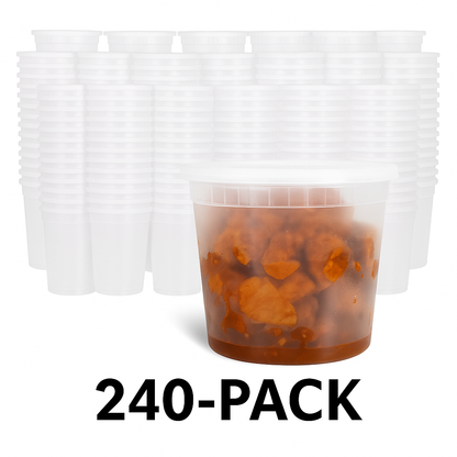 Commercial-Grade 24oz Deli Containers with Leak-Resistant Lids – 240 Count by Karat