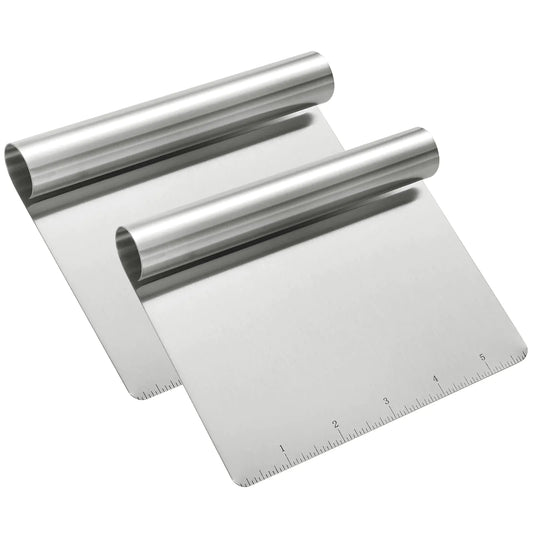 Stainless Steel Food Scraper & Chopper – 2-Pack